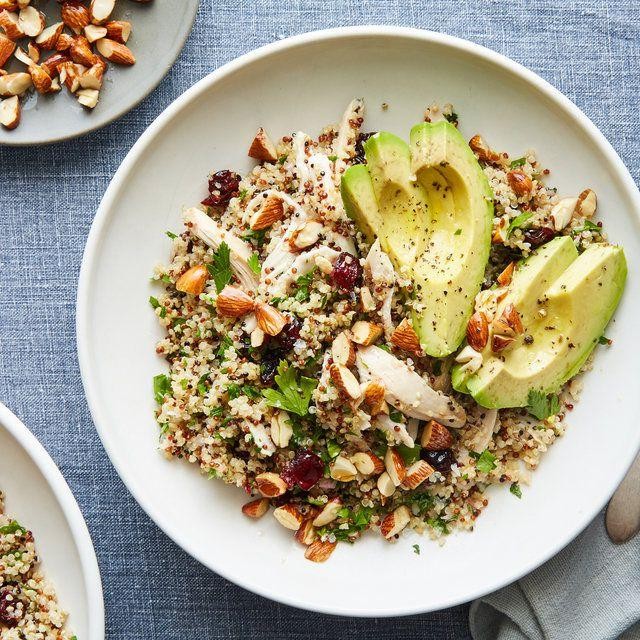 Chicken and Quinoa Salad with Avocado Dressing