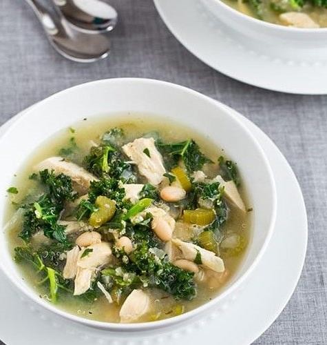 Chicken and Quinoa Soup with Kale