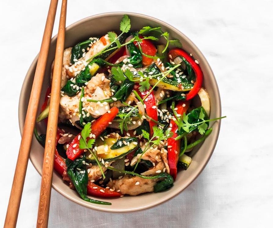 Chicken and Spinach Stir Fry
