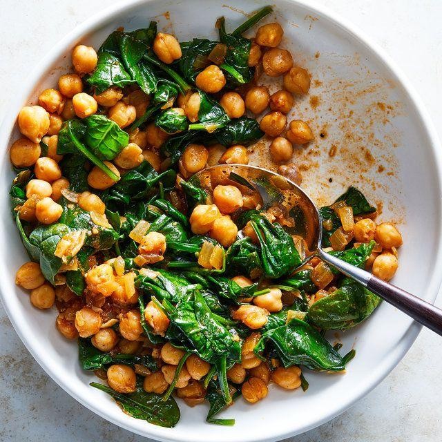 Chickpea and Spinach Stir Fry