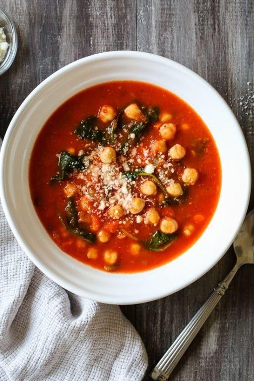 Chickpea and Tomato High Protein Soup