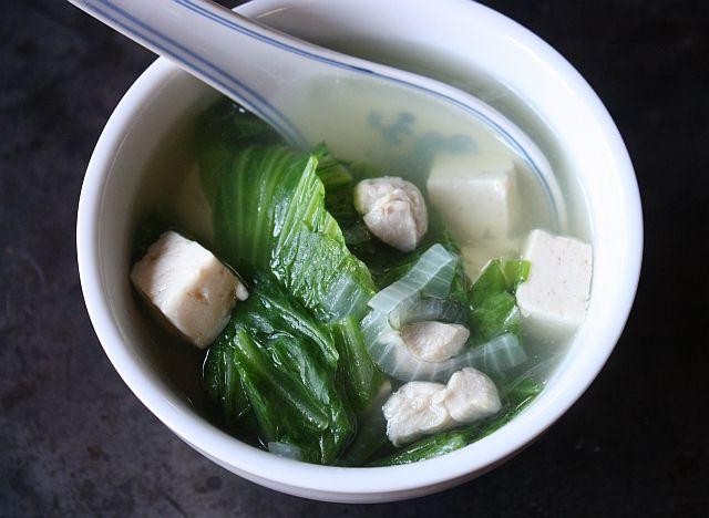 Chinese Mustard Greens Soup with Tofu