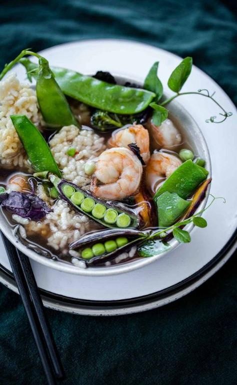 Chinese Snow Pea and Shrimp Soup