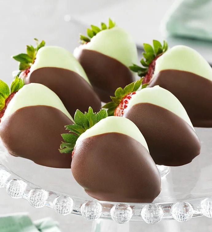 Chocolate Covered Strawberries with Mint Flavoring