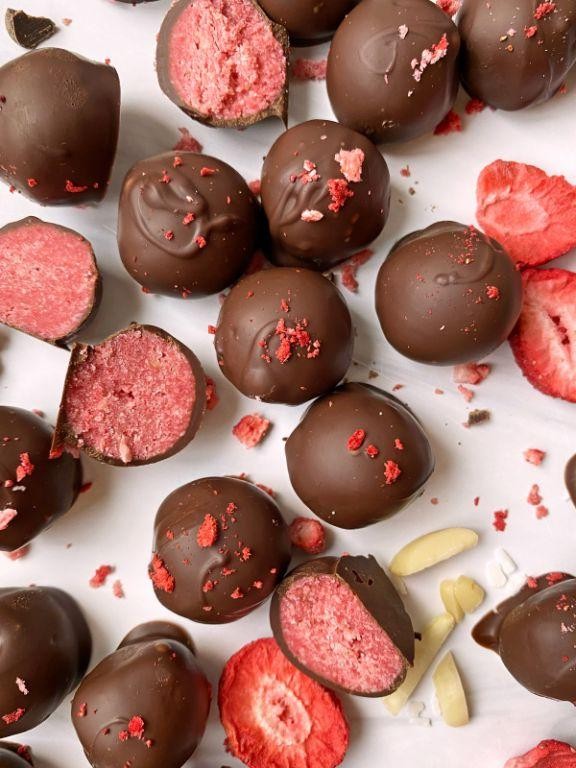 Chocolate Covered Strawberry Truffles