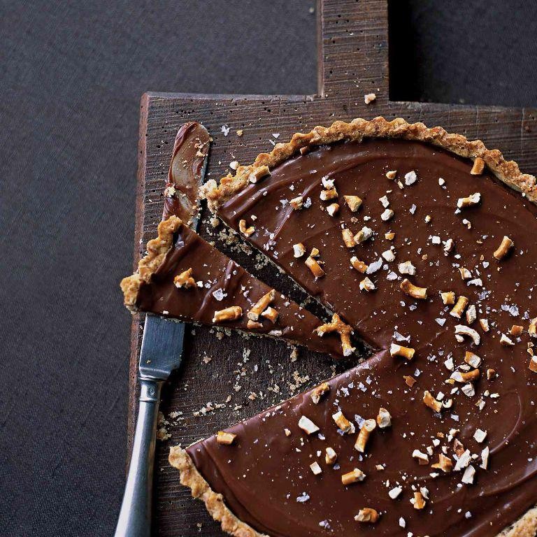 Chocolate Drizzled Melk Tart