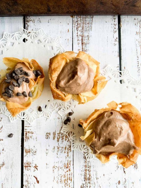 Chocolate Hazelnut Phyllo Shells