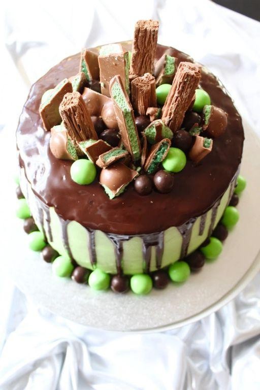 Chocolate Mint Drip Cake