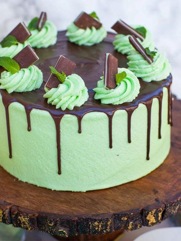 Chocolate Mud Cake with Mint Chocolate Ganache
