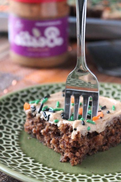 Chocolate Sheet Cake with Almond Butter Frosting