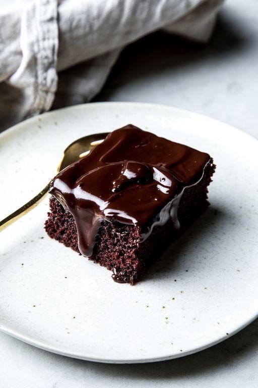 Chocolate Sheet Cake with Chocolate Ganache