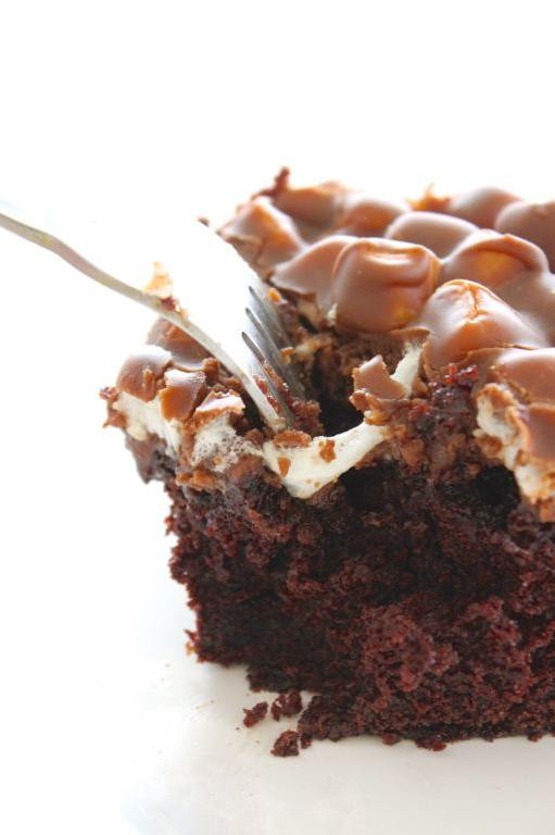Chocolate Sheet Cake with Marshmallow Frosting