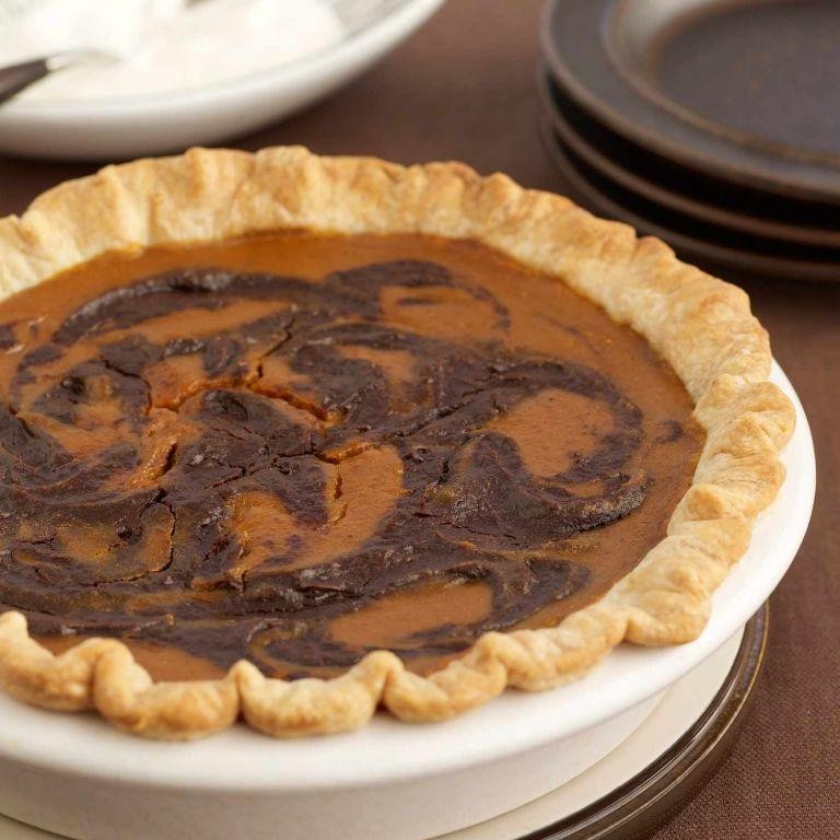 Chocolate Swirl Pumpkin Pie