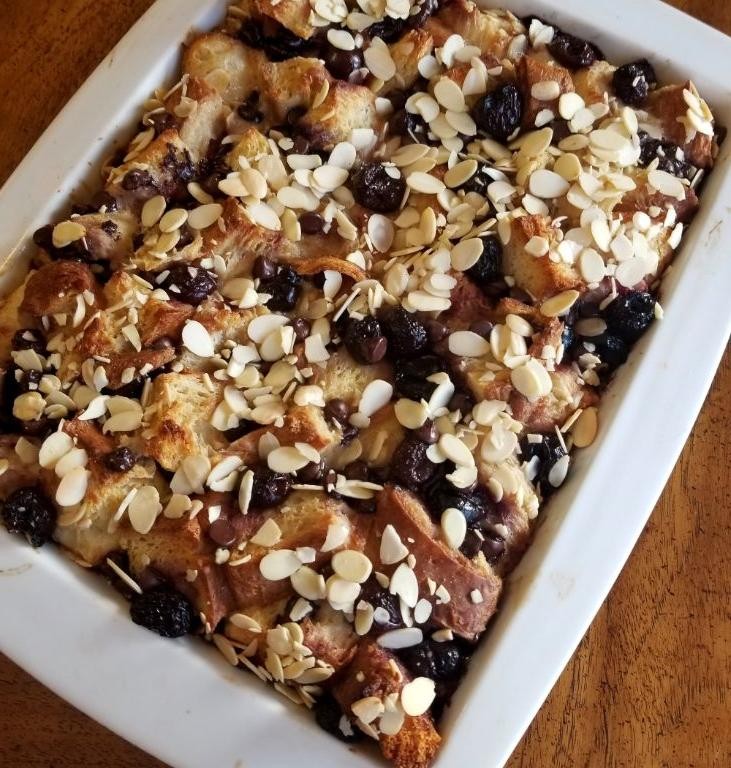 Chocolate and Cherry Strata