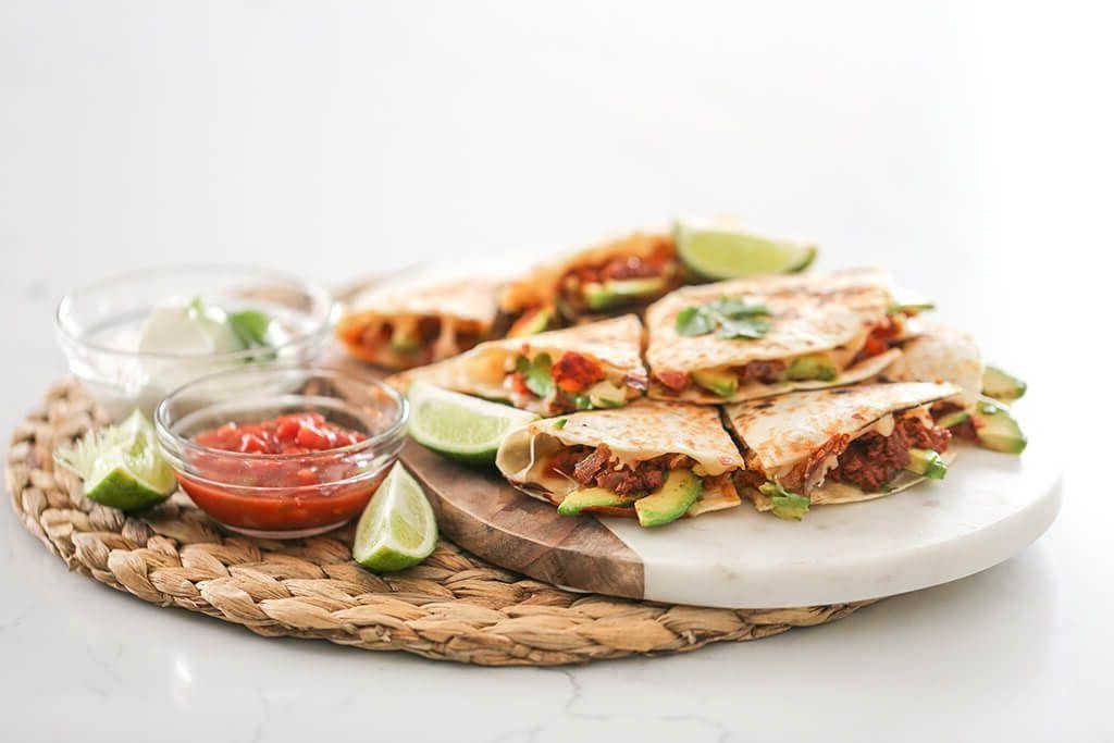 Chorizo and Avocado Quesadillas