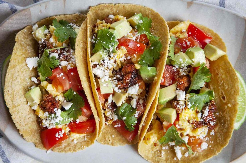Chorizo and Egg Breakfast Tacos