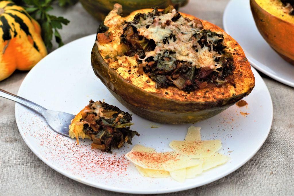 Chorizo and Rice Stuffed Squash