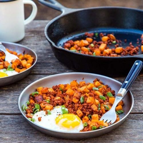 Chorizo and Sweet Potato Hash