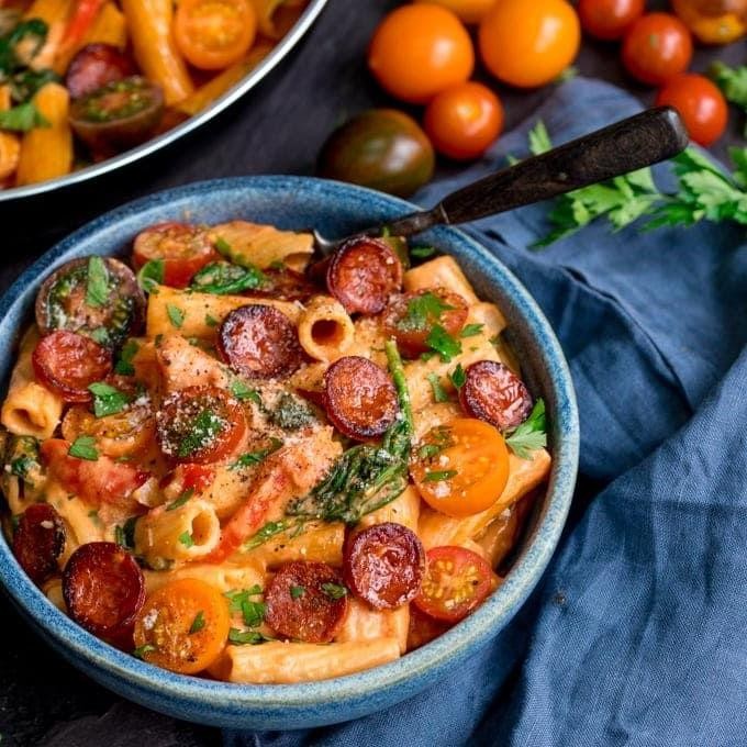Chorizo and Tomato Pasta