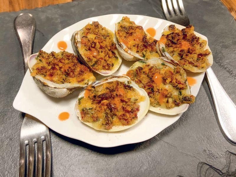 Clams Casino with Lemon Zest