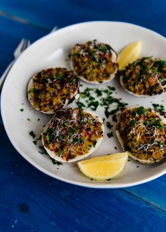 Clams Casino with Parmesan Cheese