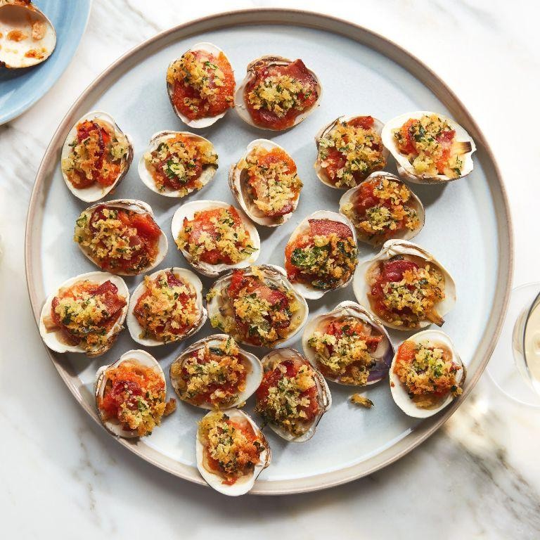 Clams Casino with Roasted Red Peppers