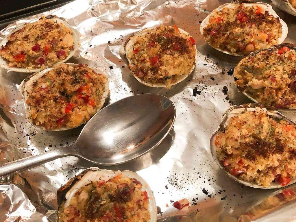 Clams Casino with a Touch of Truffle Oil