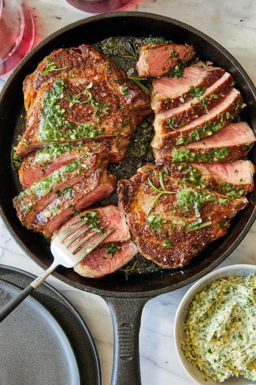 Classic Beef Steak with Garlic Butter