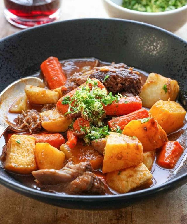 Classic Slow Cooker Lamb Stew with Root Vegetables