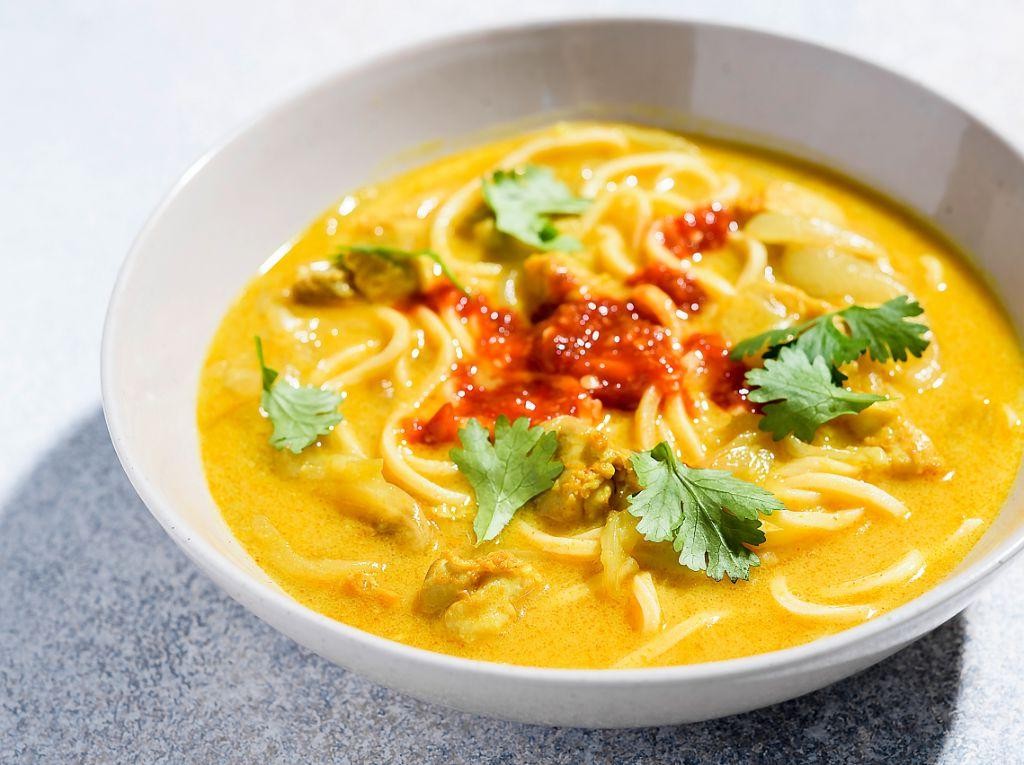 Coconut Milk Chicken Noodle Soup