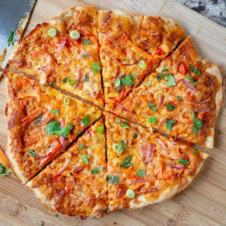 Coconut Milk Chicken Pizza