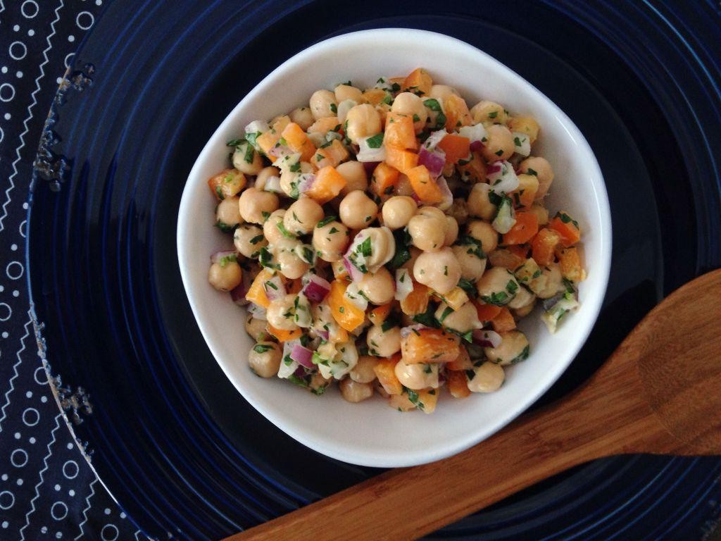 Cod and Chickpea Salad with Tahini Dressing