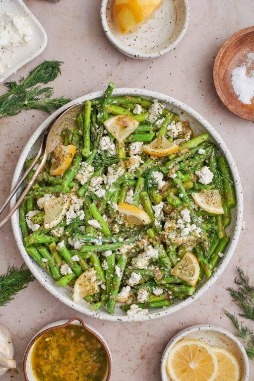 Cold Asparagus and Cucumber Salad with Dill