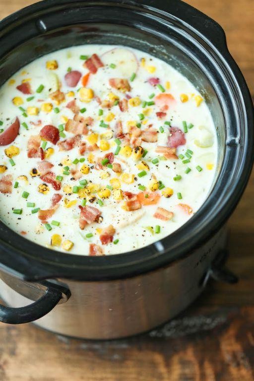 Comforting Crockpot Chicken Corn Chowder