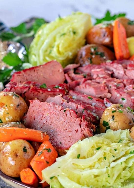 Corn Beef and Cabbage with Garlic and Herb Butter