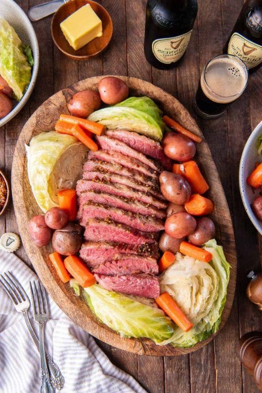 Corn Beef and Cabbage with Guinness Beer