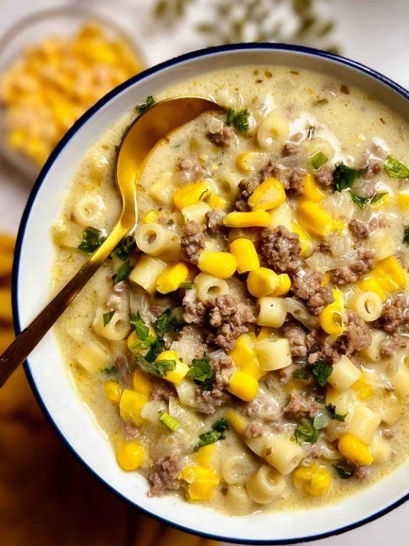 Corn Hamburger Soup