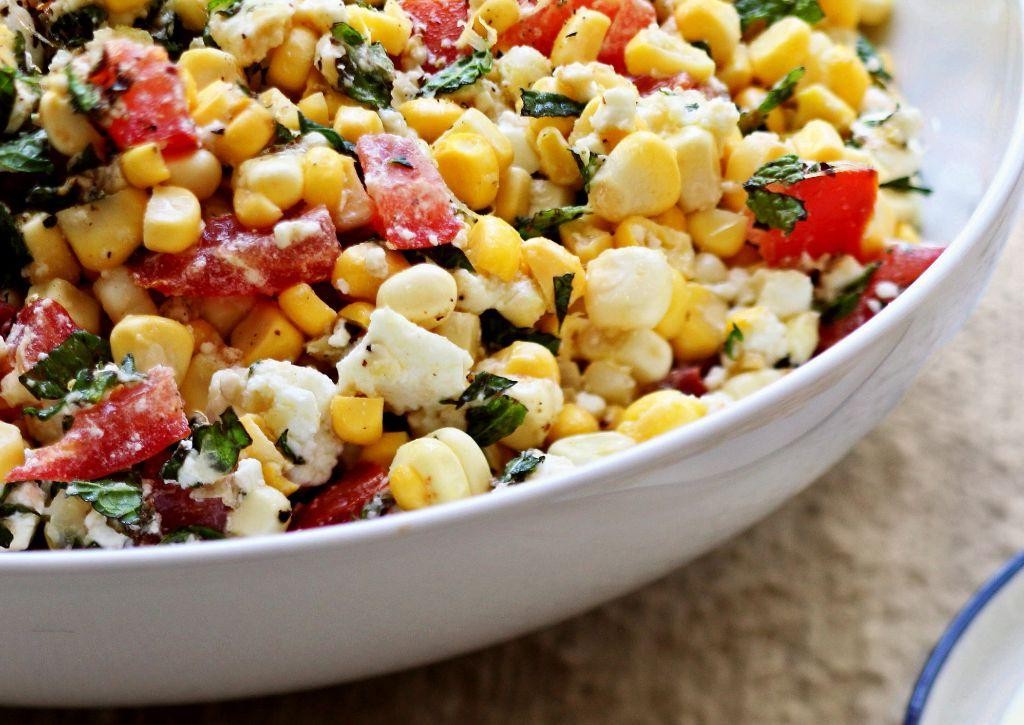 Corn Salad with Feta and Mint