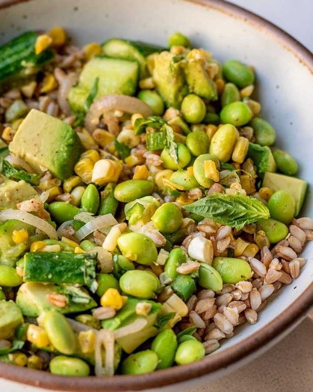 Corn and Edamame Salad with Sesame Dressing