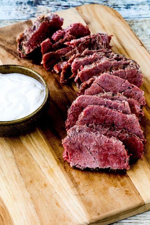 Corned Beef Brisket with Creamy Horseradish Sauce