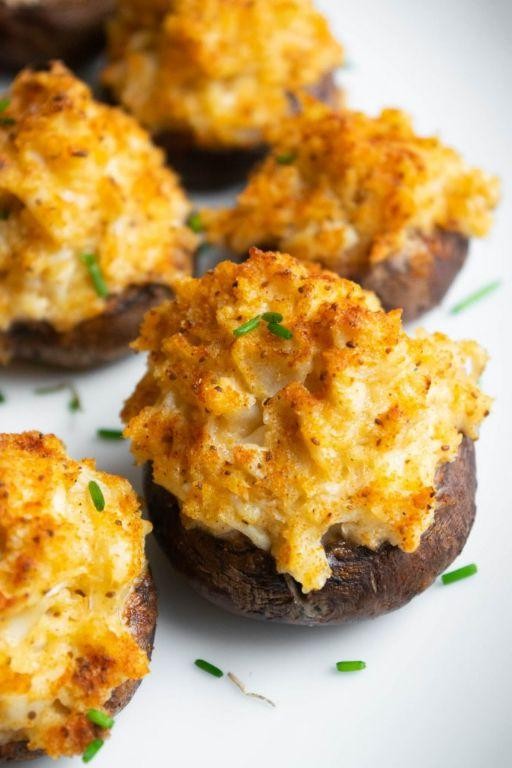 Crab Imperial Stuffed Mushrooms