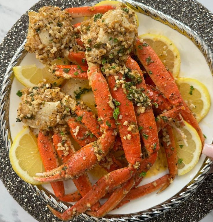 Crab Legs with Melted Butter and Lemon
