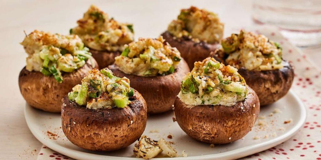 Crab Meat Stuffed Mushrooms
