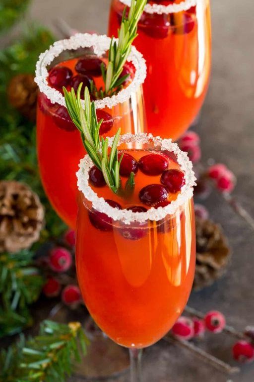 Cranberry Mimosas