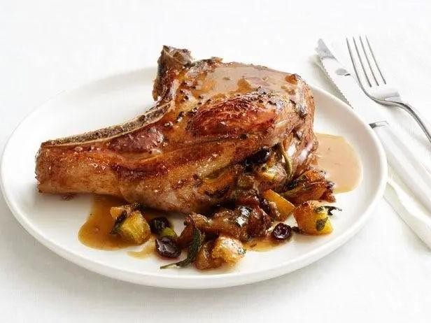 Cranberry Stuffed Pork Chops