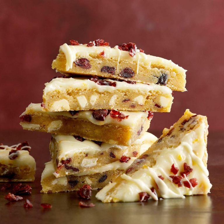 Cranberry White Chocolate Blondies
