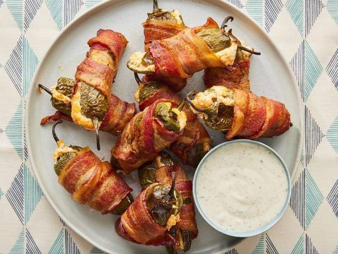 Cream Cheese and Bacon Wrapped Jalapenos