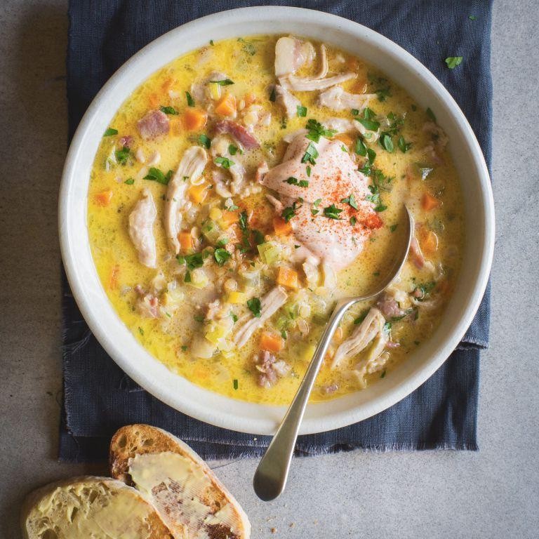 Creamy Chicken and Lentil Soup