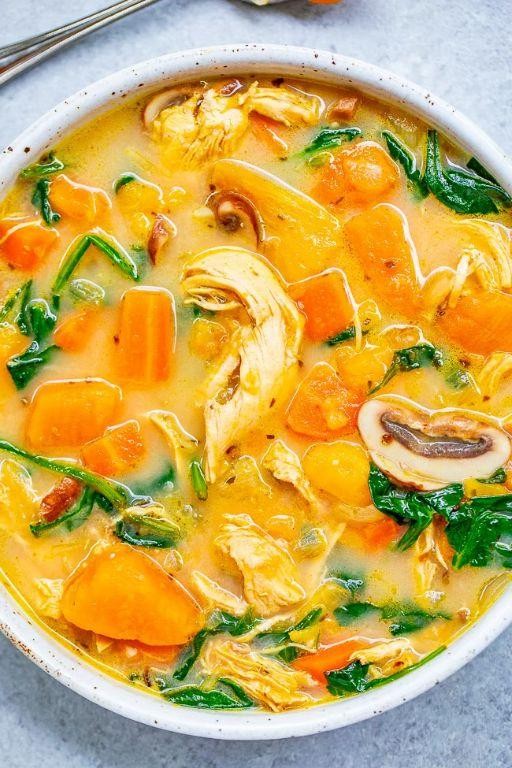 Creamy Chicken and Sweet Potato Soup