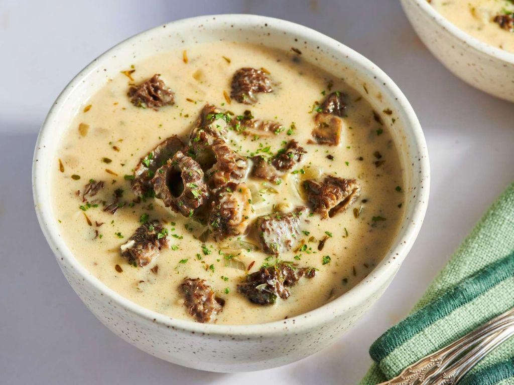 Creamy Dried Morel Mushroom Soup